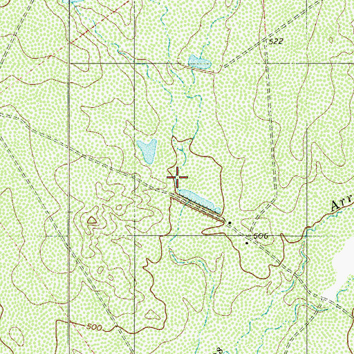 Topographic Map of Fred M Bruni Lake Number 2 Dam, TX