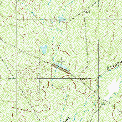 Topographic Map of Fred M Bruni Lake Number 2, TX