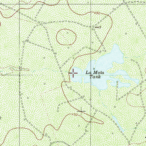 Topographic Map of Tom East Lake, TX