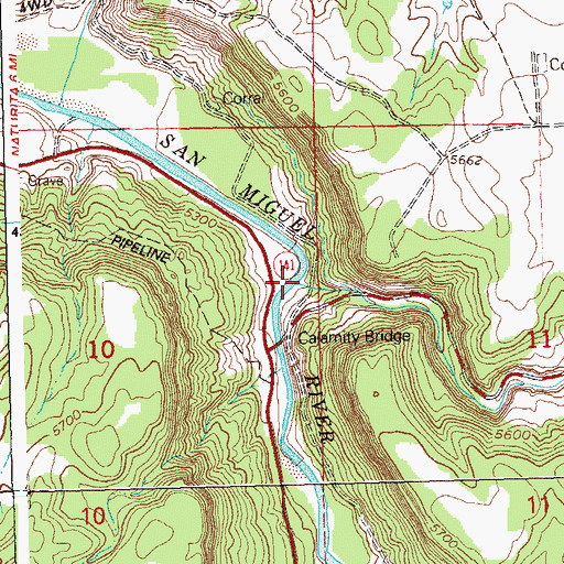 Topographic Map of Calamity Draw, CO