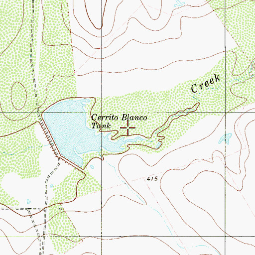 Topographic Map of Garza Lake Number 2, TX
