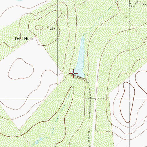 Topographic Map of Lauro Garza Lake Number 1 Dam, TX