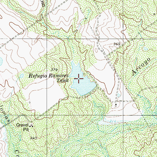 Topographic Map of Refugio Ramirez Tank, TX