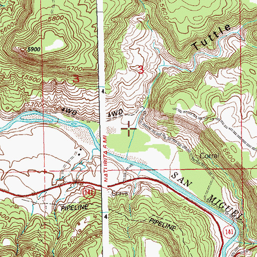 Topographic Map of Tuttle Draw, CO