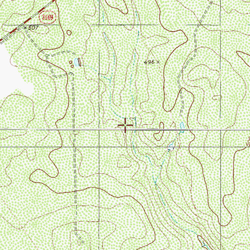 Topographic Map of Belia R Benavides Lake Dam, TX