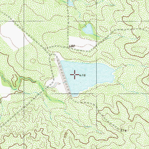 Topographic Map of Jesse McNeel Lake Number 4, TX