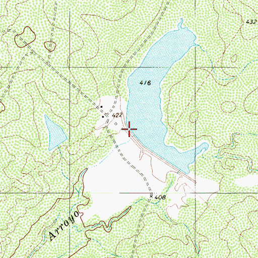 Topographic Map of Jesse McNeel Lake Number 3 Dam, TX