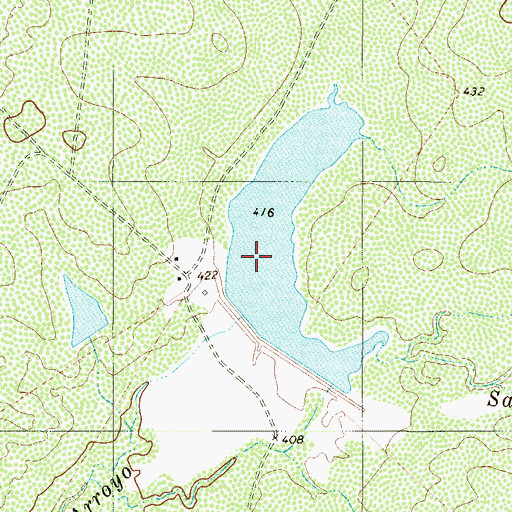 Topographic Map of Jesse McNeel Lake Number 3, TX