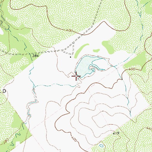 Topographic Map of P Flores Lake Dam, TX