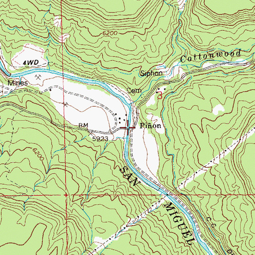 Topographic Map of Pion, CO