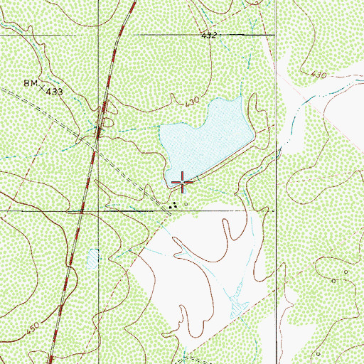 Topographic Map of Lopez Lake Dam, TX