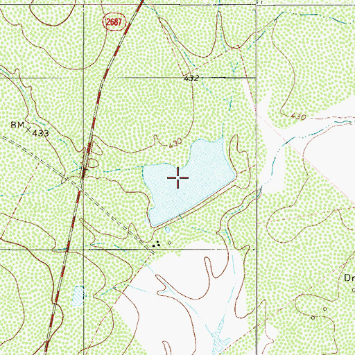 Topographic Map of Lopez Lake, TX