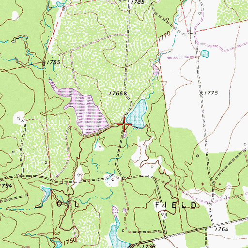 Topographic Map of Fred Martin East Tank Dam, TX