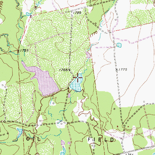 Topographic Map of East Tank, TX