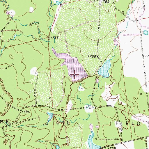 Topographic Map of Fred Martin West Tank Dam, TX