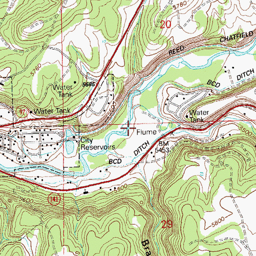 Topographic Map of San Miguel Canyon, CO