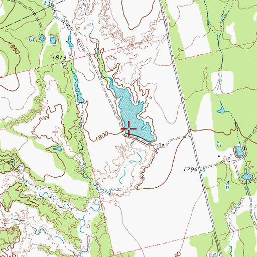 Topographic Map of Wayne Porter Lake Dam, TX