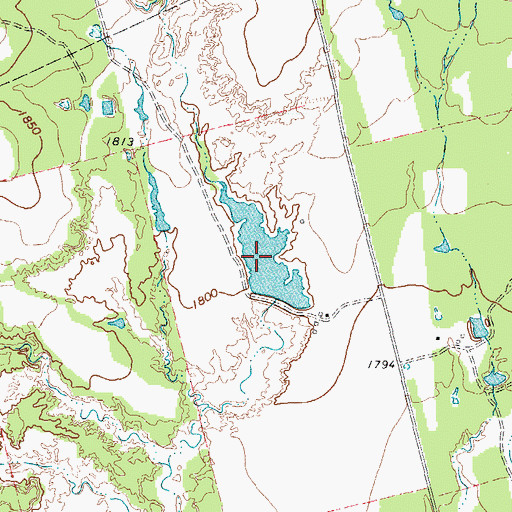 Topographic Map of Wayne Porter Lake, TX