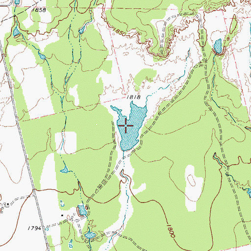 Topographic Map of Leon Anderson Lake, TX