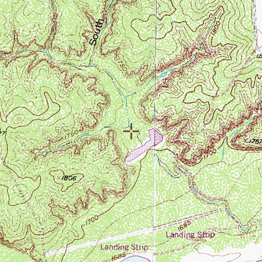 Topographic Map of Landreth Lake, TX
