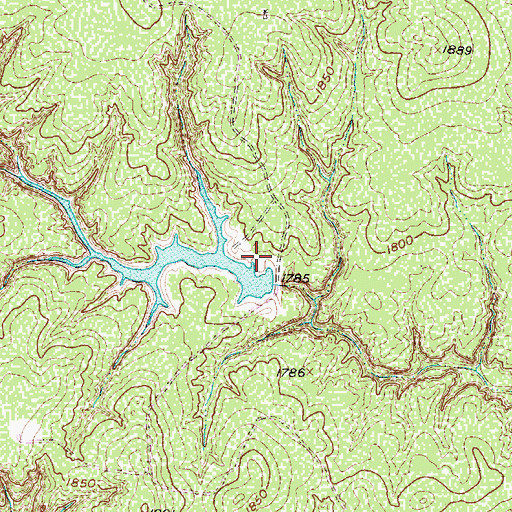 Topographic Map of Homer Brinson Lake Dam, TX
