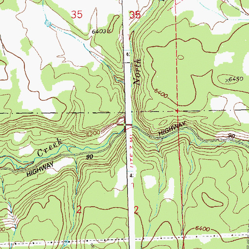 Topographic Map of North Fork Cottonwood Creek, CO
