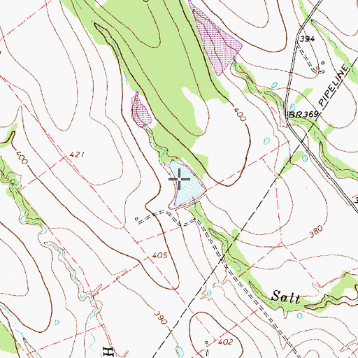 Topographic Map of Cook Lake, TX