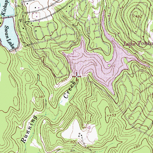 Topographic Map of Lake Tonkawa Dam, TX