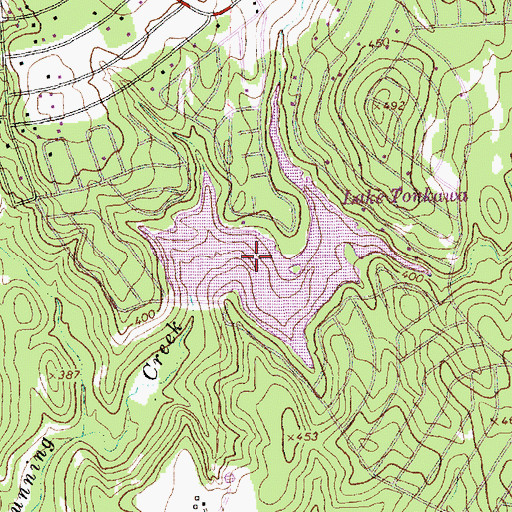 Topographic Map of Lake Tonkawa, TX