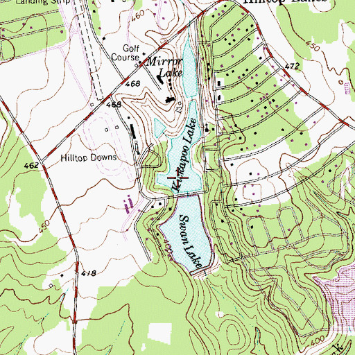 Topographic Map of Kickapoo Lake Dam, TX