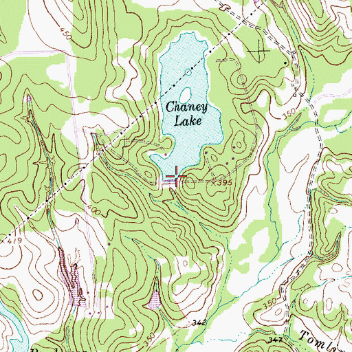 Topographic Map of Cheney Dam, TX