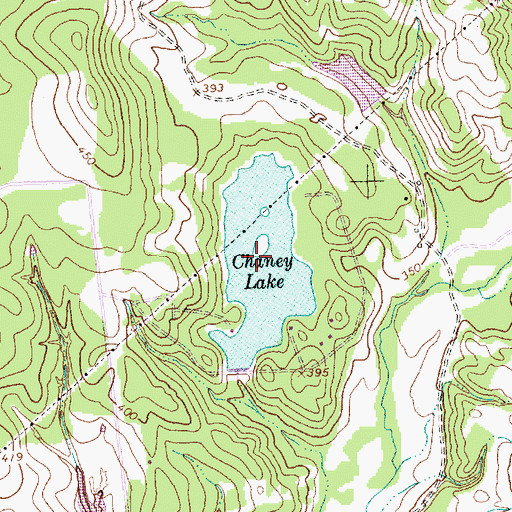 Topographic Map of Chaney Lake, TX