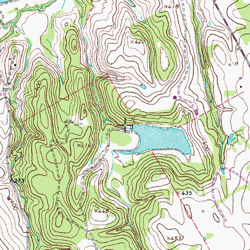 Topographic Map of Keith Lake Dam, TX