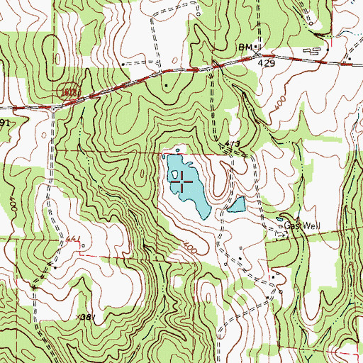 Topographic Map of Moore Lake, TX