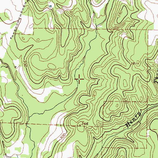 Topographic Map of Cundiff Lake Dam, TX