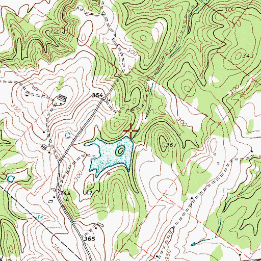 Topographic Map of Schweinle Lake Dam, TX