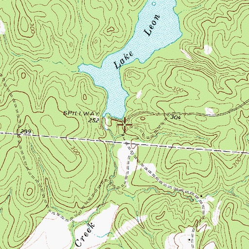 Topographic Map of Crow Dam, TX