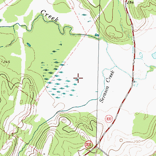 Topographic Map of Lake Elverda, TX