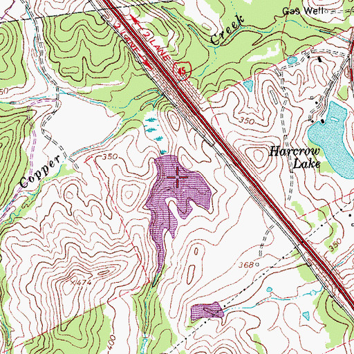 Topographic Map of Heil Lake Dam, TX