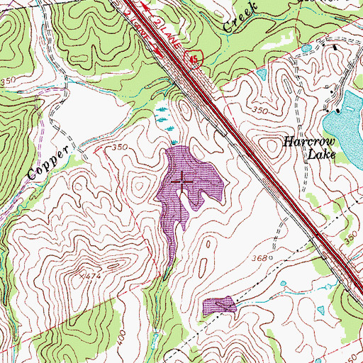 Topographic Map of Heil Lake, TX