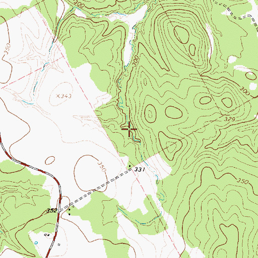 Topographic Map of Gilliam Lake Dam, TX