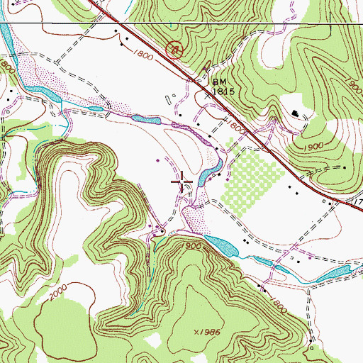 Topographic Map of Horsman Dam, TX