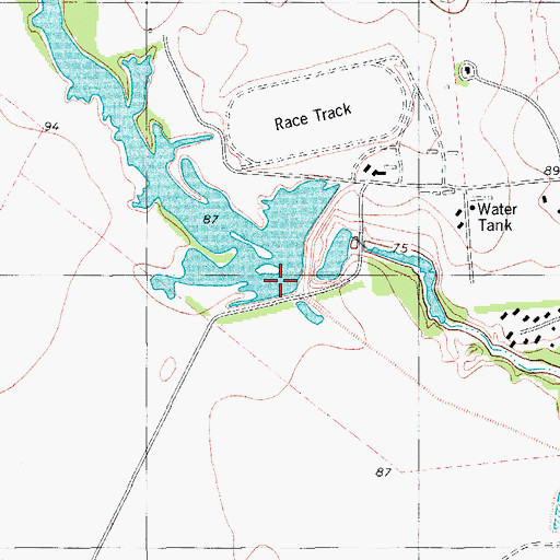 Topographic Map of King Ranch Dam Number 5, TX