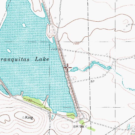 Topographic Map of King Ranch Dam Number 6, TX