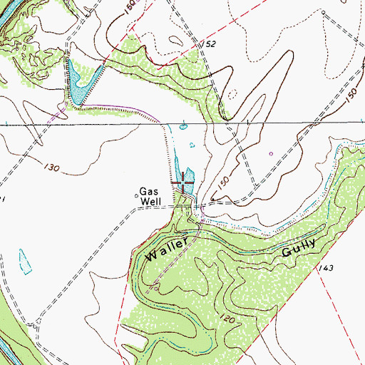 Topographic Map of Harris Dam, TX