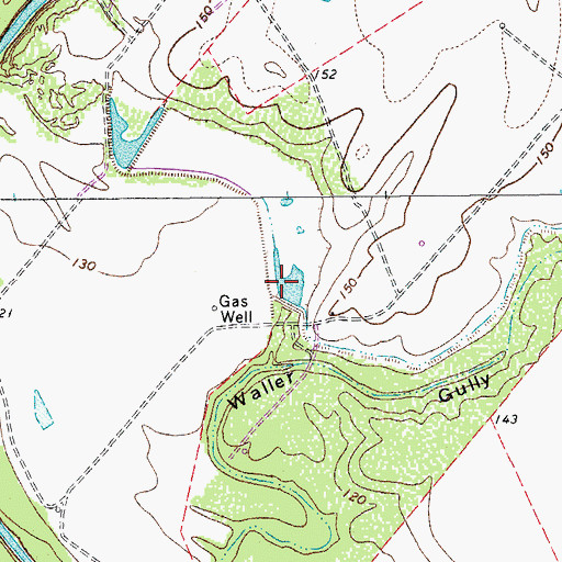 Topographic Map of Harris Lake, TX