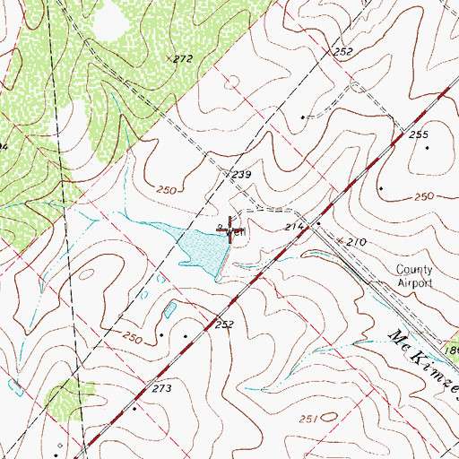 Topographic Map of Katzfey Lake Dam, TX