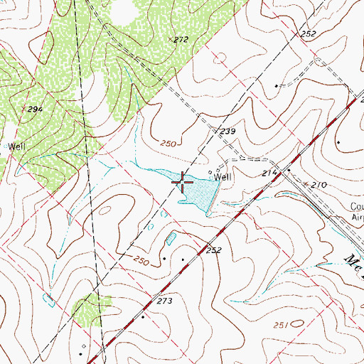 Topographic Map of Katzfey Lake, TX