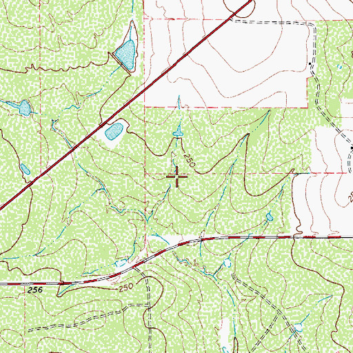 Topographic Map of Susquehanna Western Lake Dam, TX