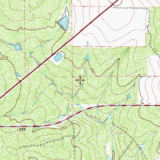 Topographic Map of Susquehanna Western Lake, TX